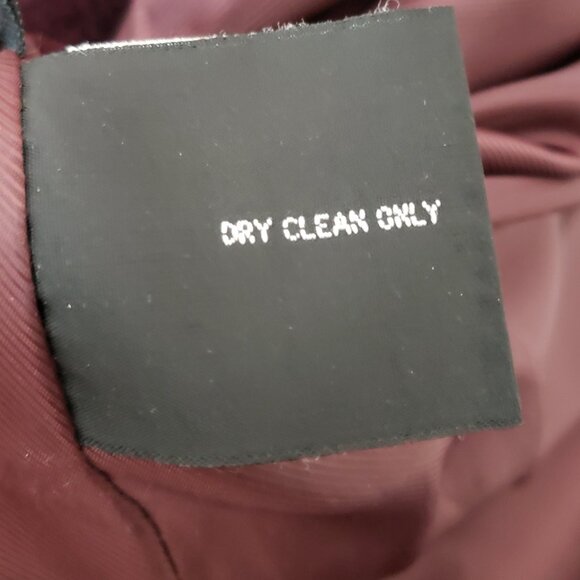 Jones New York Womens 10 Soft Alpaca Wool Blend Long Coat Jacket Lined Wine - Picture 9 of 11